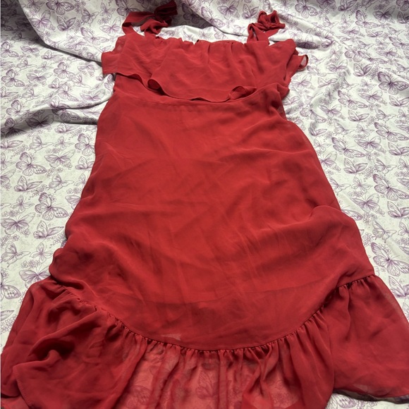 Express Dresses & Skirts - 🍄Express Red Ruffle Sundress